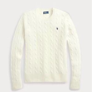 Barely Worn Cable-Knit Wool-Cashmere Sweater